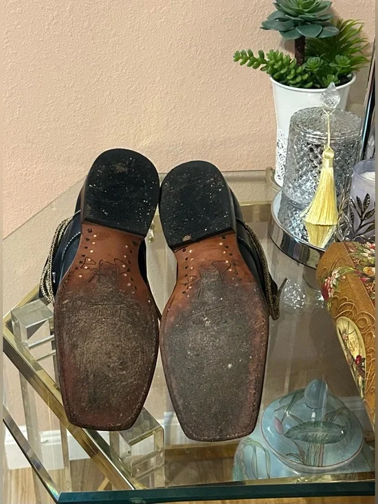 John Fluevog Paul Black Leather Combat Lace-Up Ankle Boots Size 5/6.5 - Picture 16 of 16